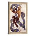 Gerahmtes Bild von Leon Bakst "'L'Apres Midi d'un Faune', costume design for Nijinsky (1890-1950) from 'l'Art Decoratif de Leon Bakst' by Arsene Alexandre (185", Kunstdruck im hochwertigen handgefertigten Bilder-Rahmen, 40x60 cm, Silber raya