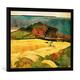 Gerahmtes Bild von Paul GauguinDie Ernte am Meer: Le Pouldu, Kunstdruck im hochwertigen handgefertigten Bilder-Rahmen, 70x50 cm, Schwarz matt