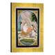 Gerahmtes Bild von Indische Miniatur Familie des Shiva/ind. Miniatur, Kunstdruck im hochwertigen handgefertigten Bilder-Rahmen, 30x40 cm, Gold raya