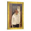 Gerahmtes Bild von Henri de Toulouse-Lautrec A Montrouge-Rosa la Rouge, Kunstdruck im hochwertigen handgefertigten Bilder-Rahmen, 40x60 cm, Gold raya