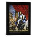 Gerahmtes Bild von 17. Jahrhundert Ludwig XIV. als Jupiter/Gemälde, Kunstdruck im hochwertigen handgefertigten Bilder-Rahmen, 30x40 cm, Schwarz matt