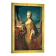 Gerahmtes Bild von Jean Ranc "Louise Elisabeth von Spanien / J.Ranc", Kunstdruck im hochwertigen handgefertigten Bilder-Rahmen, 50x70 cm, Gold raya