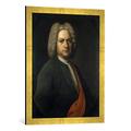 Gerahmtes Bild von Johann Jakob Ihle Bach, J.S./Bach als Hofkapellmeister, Kunstdruck im hochwertigen handgefertigten Bilder-Rahmen, 50x70 cm, Gold raya