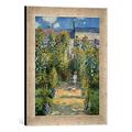 Gerahmtes Bild von Claude Monet Le jardin de Monet à Vétheuil, Kunstdruck im hochwertigen handgefertigten Bilder-Rahmen, 30x40 cm, Silber raya