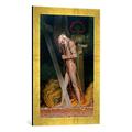 Gerahmtes Bild von Sascha Schneider Judas Ischarioth, Kunstdruck im hochwertigen handgefertigten Bilder-Rahmen, 40x60 cm, Gold raya