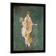 Gerahmtes Bild von 1. Jahrhundert Flora/röm. Wandmalerei 1.Jh, Kunstdruck im hochwertigen handgefertigten Bilder-Rahmen, 50x70 cm, Schwarz matt