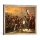 Gerahmtes Bild von Karl von SteubenDie Rückkehr Napoleons von der Insel Elba, Kunstdruck im hochwertigen handgefertigten Bilder-Rahmen, 70x50 cm, Silber raya