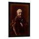 Gerahmtes Bild von Nadar Jacques Offenbach (1819-80), German composer, portrait photograph, Kunstdruck im hochwertigen handgefertigten Bilder-Rahmen, 50x70 cm, Schwarz matt