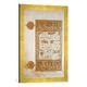 Gerahmtes Bild von Islamic School Koranfragment, 2. Sure/Buchmin./islam, Kunstdruck im hochwertigen handgefertigten Bilder-Rahmen, 40x60 cm, Gold raya