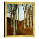 Gerahmtes Bild von Hans Am Ende Birken im Herbst, Kunstdruck im hochwertigen handgefertigten Bilder-Rahmen, 50x50 cm, Gold raya