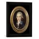 Gerahmtes Bild von Noel Halle Portrait miniature of Count Hans Axel von Fersen (1755-1810)", Kunstdruck im hochwertigen handgefertigten Bilder-Rahmen, 30x40 cm, Schwarz matt