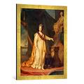 Gerahmtes Bild von Dmitrij Grigorjewitsch Lewitzkij Katharina die Große als Gesetzgeberin, Kunstdruck im hochwertigen handgefertigten Bilder-Rahmen, 50x70 cm, Gold raya