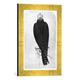 Gerahmtes Bild von Antonio Pisanello Hawk on hand, seen from behind, Kunstdruck im hochwertigen handgefertigten Bilder-Rahmen, 30x40 cm, Gold raya
