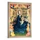 Gerahmtes Bild von Stephan Lochner The Virgin of the Rose Bush, Kunstdruck im hochwertigen handgefertigten Bilder-Rahmen, 50x70 cm, Silber raya