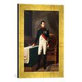 Gerahmtes Bild von Robert Lefevre Portrait of Napoleon Bonaparte (1769-1821) 1809", Kunstdruck im hochwertigen handgefertigten Bilder-Rahmen, 30x40 cm, Gold raya