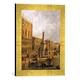 Gerahmtes Bild von AKG Anonymous Denkmalsprojekt für Kaiser Franz I. vor dem Dogenpalast in Venedig, Kunstdruck im hochwertigen handgefertigten Bilder-Rahmen, 30x40 cm, Gold raya