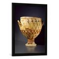Gerahmtes Bild von Griechische Vasenmalerei Blendung des Polyphem/Aristonothos, Kunstdruck im hochwertigen handgefertigten Bilder-Rahmen, 50x70 cm, Schwarz matt
