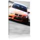 Pixxprint LFs7897_60x40 sportlicher BMW fertig gerahmt mit Keilrahmen Kunstdruck Kein Poster Oder Plakat auf Leinwand, 60 x 40 cm, Schwarz/weiß