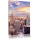 Pixxprint LFs7857_60x40 imposanter Blick auf New York im Sonnenuntergang fertig gerahmt mit Keilrahmen Kunstdruck kein Poster oder Plakat auf Leinwand, 60 x 40 cm