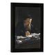 Gerahmtes Bild von Nikolaj Nikolajewitsch Ge Leo Tolstoi/Gem.v.N.Gay, Kunstdruck im hochwertigen handgefertigten Bilder-Rahmen, 30x40 cm, Schwarz matt