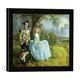 Gerahmtes Bild von Thomas Gainsborough Mr and Mrs Andrews, c.1748-9 (detail of 467)", Kunstdruck im hochwertigen handgefertigten Bilder-Rahmen, 40x30 cm, Schwarz matt