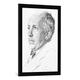 Gerahmtes Bild von Unbekannt Richard Strauss (1864-1949) German conductor and composer, Kunstdruck im hochwertigen handgefertigten Bilder-Rahmen, 50x70 cm, Schwarz matt