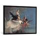 Gerahmtes Bild von Giovanni Battista Tiepolo "Raub der Europa", Kunstdruck im hochwertigen handgefertigten Bilder-Rahmen, 100x70 cm, Schwarz matt