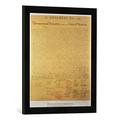 Gerahmtes Bild von American School Declaration of Independence of The 13 United States of America of 1776, 1823", Kunstdruck im hochwertigen handgefertigten Bilder-Rahmen, 40x60 cm, Schwarz matt