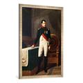 Gerahmtes Bild von Robert Lefevre "Portrait of Napoleon Bonaparte (1769-1821) 1809", Kunstdruck im hochwertigen handgefertigten Bilder-Rahmen, 70x100 cm, Silber raya