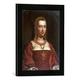 Gerahmtes Bild von Königin Anne de Bretagne Anne de Bretagne/Gemälde, Kunstdruck im hochwertigen handgefertigten Bilder-Rahmen, 30x40 cm, Schwarz matt