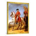 Gerahmtes Bild von AKG Anonymous "Napoleon I. als Erster Konsul/ A.J.Gros", Kunstdruck im hochwertigen handgefertigten Bilder-Rahmen, 70x100 cm, Gold raya