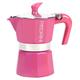 pedrini Glitter Espressokanne, lackiertes Aluminium, 3 Tassen, Rosa