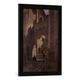 Gerahmtes Bild von Emmanuel Lansyer Mont Saint-Michel, Fortified gate in the Abbey, 1881", Kunstdruck im hochwertigen handgefertigten Bilder-Rahmen, 40x60 cm, Schwarz matt