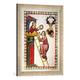 Gerahmtes Bild von Zürich Buchmalerei "Kraft III. von Toggenburg / Codex Maness", Kunstdruck im hochwertigen handgefertigten Bilder-Rahmen, 40x60 cm, Silber raya