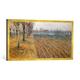 Gerahmtes Bild von Umberto Boccioni "Paesaggio vicino a Padova", Kunstdruck im hochwertigen handgefertigten Bilder-Rahmen, 100x50 cm, Gold raya