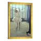 Gerahmtes Bild von AKG Anonymous La danseuse chez le photographe, Kunstdruck im hochwertigen handgefertigten Bilder-Rahmen, 50x70 cm, Gold raya