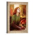 Gerahmtes Bild von Dante Charles Gabriel Rossetti Beata Beatrix, Kunstdruck im hochwertigen handgefertigten Bilder-Rahmen, 30x40 cm, Silber raya