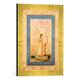 Gerahmtes Bild von Indische Miniatur "Junge Frau unter Baum/indisch/1633-42", Kunstdruck im hochwertigen handgefertigten Bilder-Rahmen, 30x40 cm, Gold raya