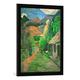 Gerahmtes Bild von Paul Gauguin Straße ins Gebirge, Kunstdruck im hochwertigen handgefertigten Bilder-Rahmen, 50x70 cm, Schwarz matt