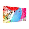 Apalis 108740 Magnettafel Chinese Parasols Memoboard Design Quer Metall Magnet Pinnwand Motiv Wand Stahl Küche Büro, 37 x 78 cm