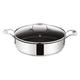 Tefal E79071 Jamie Oliver Induction Servierpfanne mit 2 Seitengriffen und Glasdeckel, 25 cm, 2,8L, Edelstahl