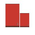 Milan 8907 020 2110 Set Handtuch und Gästehandtuch Frottier, 100% Baumwolle, Rot/Schwarz, 100 x 60 x 1 cm