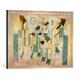 Gerahmtes Bild von Paul Klee Wandbild aus dem Tempel der Sehnsucht dorthin, Kunstdruck im hochwertigen handgefertigten Bilder-Rahmen, 70x50 cm, Silber Raya