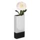 Wohnling Deko Vase groß SQUARE L Aluminium modern mit 1 Öffnung, Hohe Alu Blumenvase handgefertigt, Große Dekovase für Blumen silber