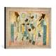 Gerahmtes Bild von Paul Klee Wandbild aus dem Tempel der Sehnsucht dorthin, Kunstdruck im hochwertigen handgefertigten Bilder-Rahmen, 40x30 cm, Silber Raya
