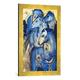 Gerahmtes Bild von Franz Marc Turm blauer Pferde, Kunstdruck im hochwertigen handgefertigten Bilder-Rahmen, 40x60 cm, Gold Raya