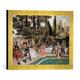 Gerahmtes Bild von Francois Flameng Empfang Napoleons I. auf der Isola Bella im 5. Jahr seiner Regierung, Kunstdruck im hochwertigen handgefertigten Bilder-Rahmen, 40x30 cm, Gold Raya