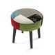 Versa-Runder Hocker Patchwork