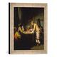 Gerahmtes Bild von Gerbrand van den Eeckhout Soldaten beim Tric-Trac-Spiel, Kunstdruck im hochwertigen handgefertigten Bilder-Rahmen, 30x30 cm, Silber Raya