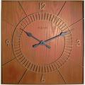 NeXtime 3112br Wood Square Wanduhr Holz braun 50 x 50 x 5 cm